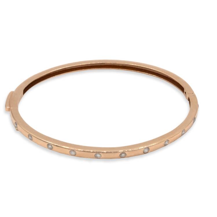 Rose Gold Diamond Bangle
