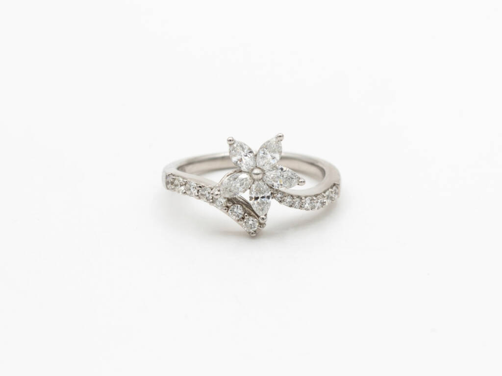 Diamond Flower Ring