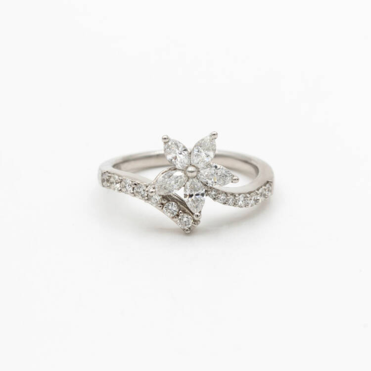 Diamond Flower Ring