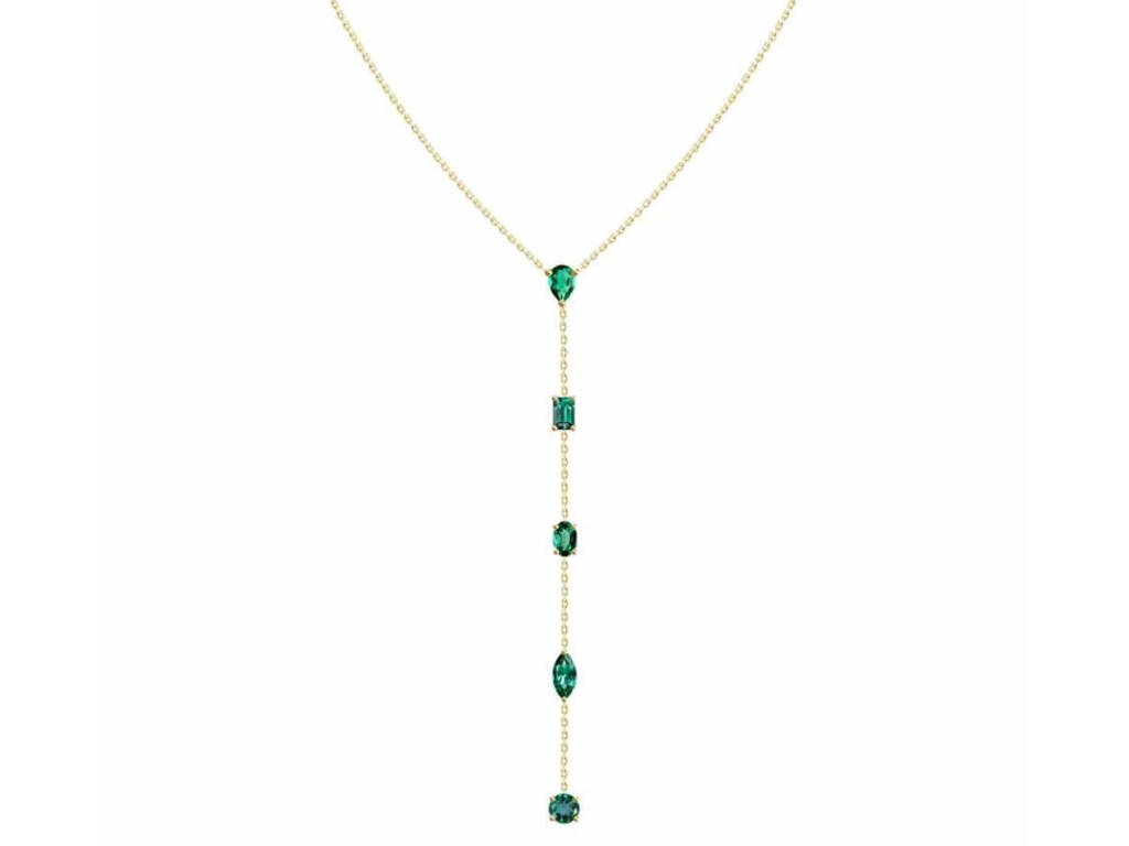 Emerald Drop Chain Pendant