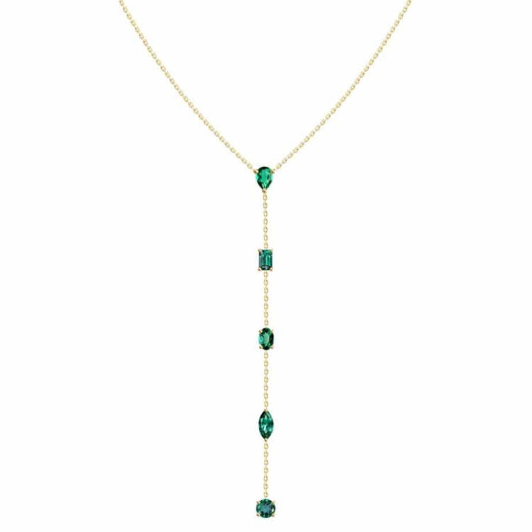 Emerald Drop Chain Pendant