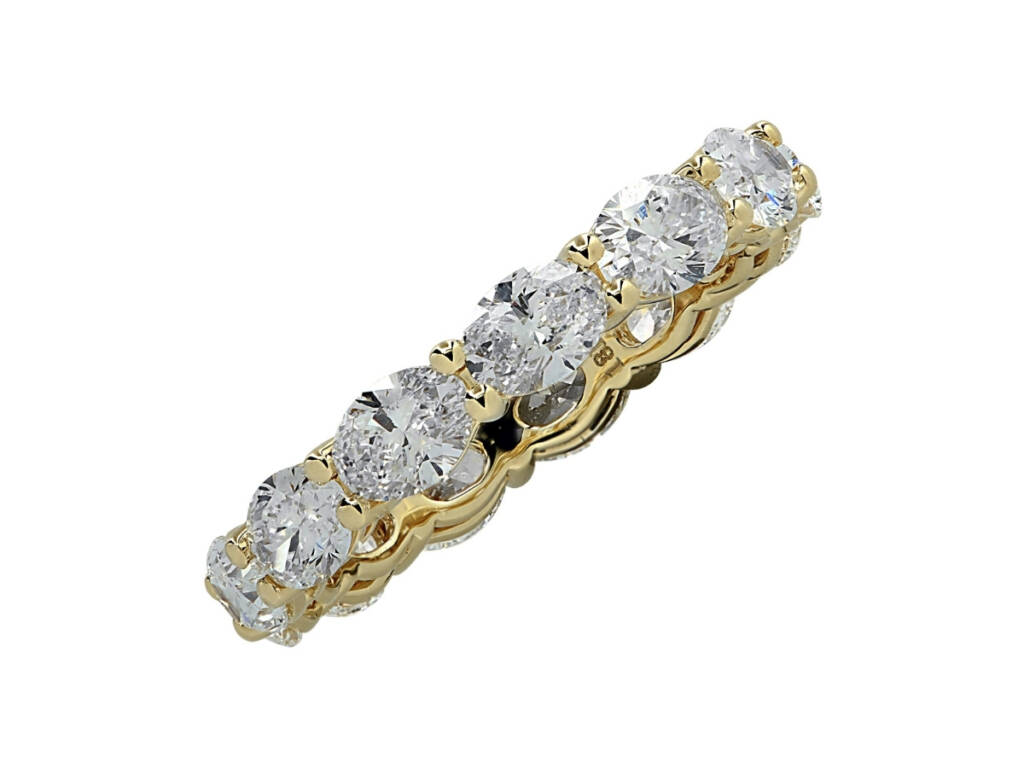 Oval-Cut East-West Eternity Band