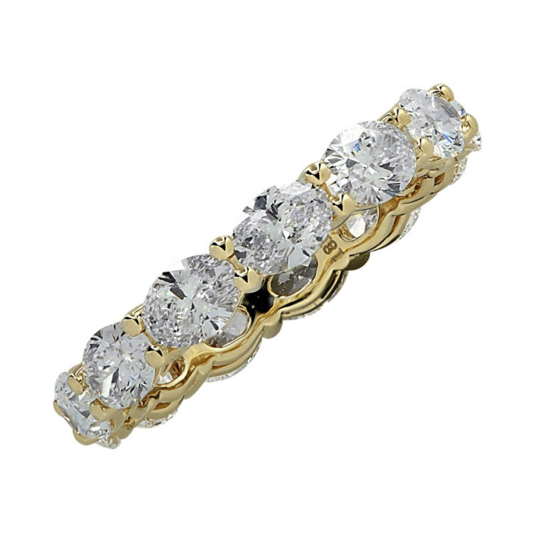 Oval-Cut East-West Eternity Band