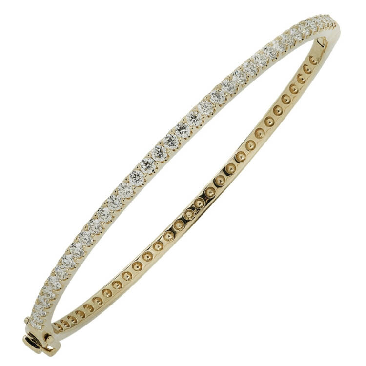 Yellow Gold Diamond Bangle