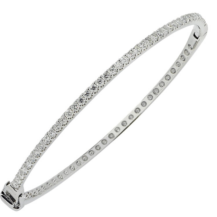 White Gold Diamond Bangle