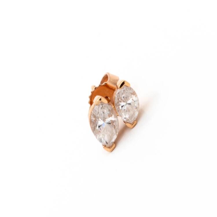 Double Marquise Stud Earring