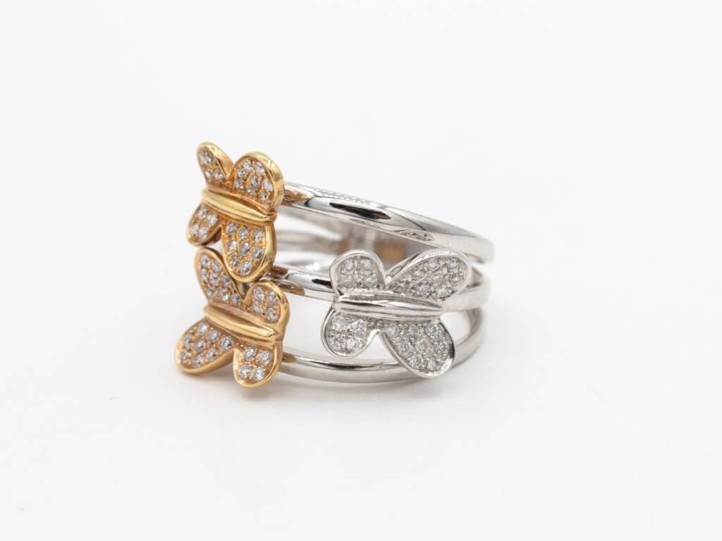 3 Butterfly Ring